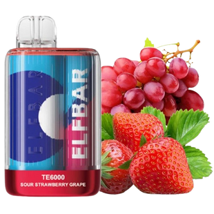 Elf Bar TE6000 Sour strawberry grape (Кислая клубника виноград) TE6000 Sour strawberry grape фото